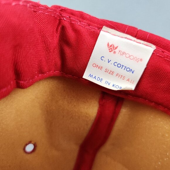 Vintage Snapback Hat Cap Kuester's Hardware Store Foam Trucker Red White 80s 90s - Picture 9 of 10